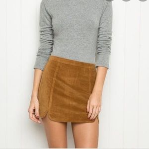 Brandy Melville brown suede skirt